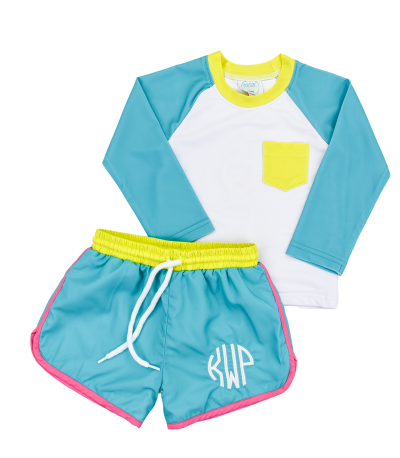 Vibrant Boys Rashguard Swim Set