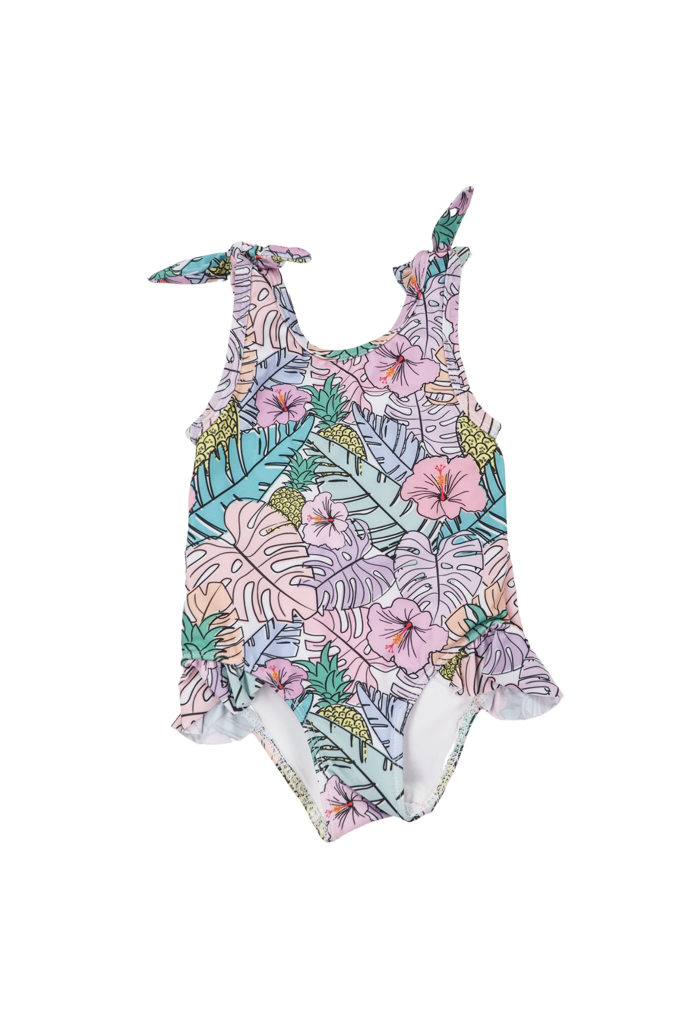 Girls Luau 1 Piece Swimsuit