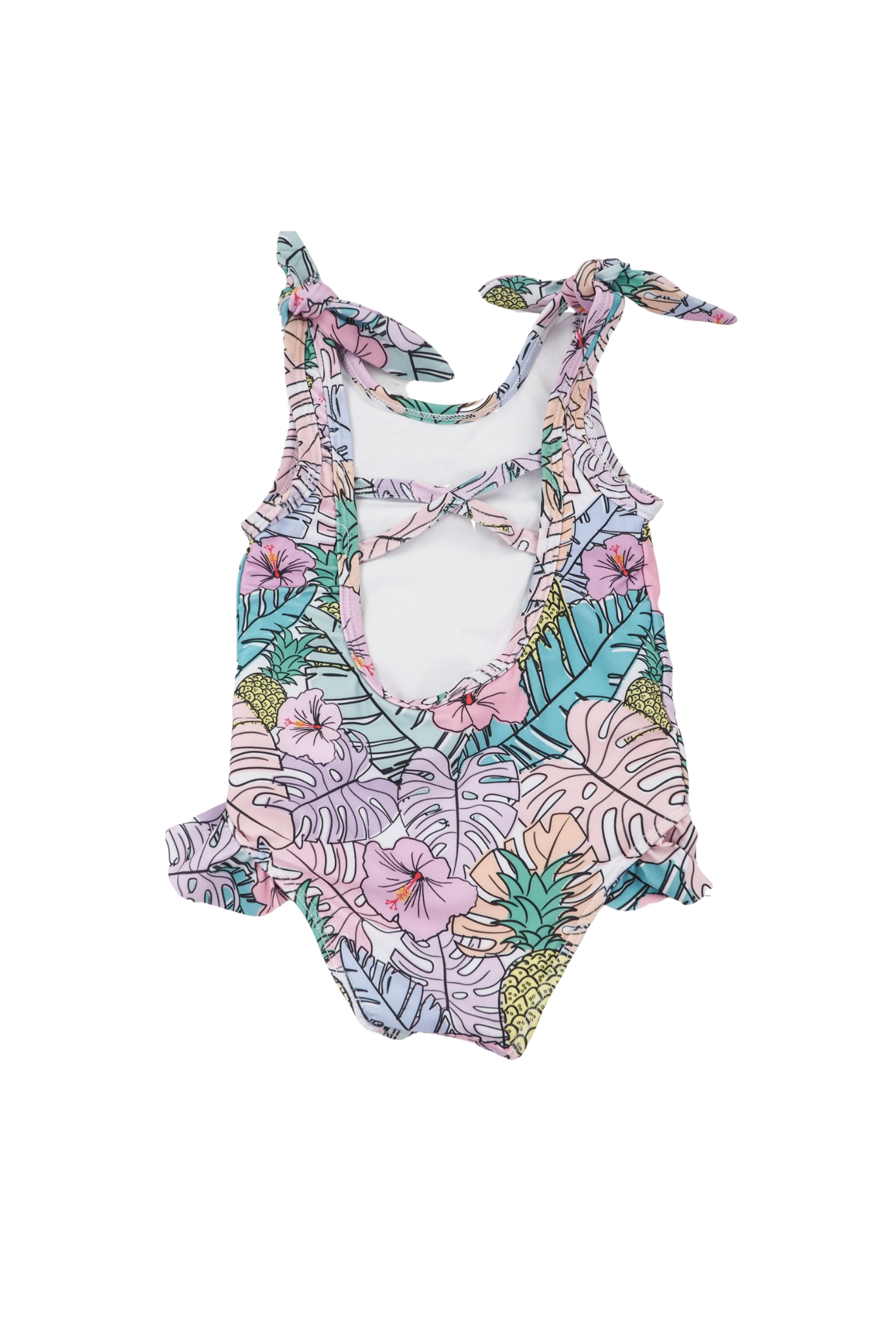 Girls Luau 1 Piece Swimsuit