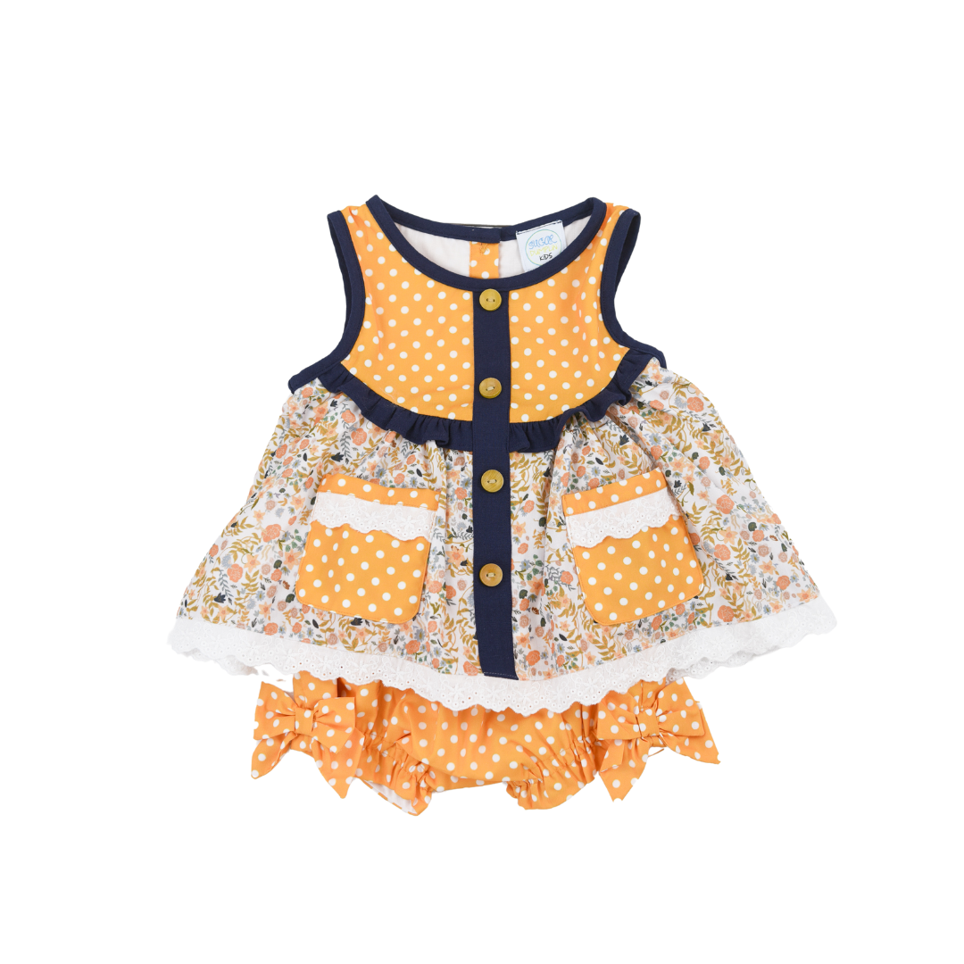 Girls Golden Autumn Bloomer Set