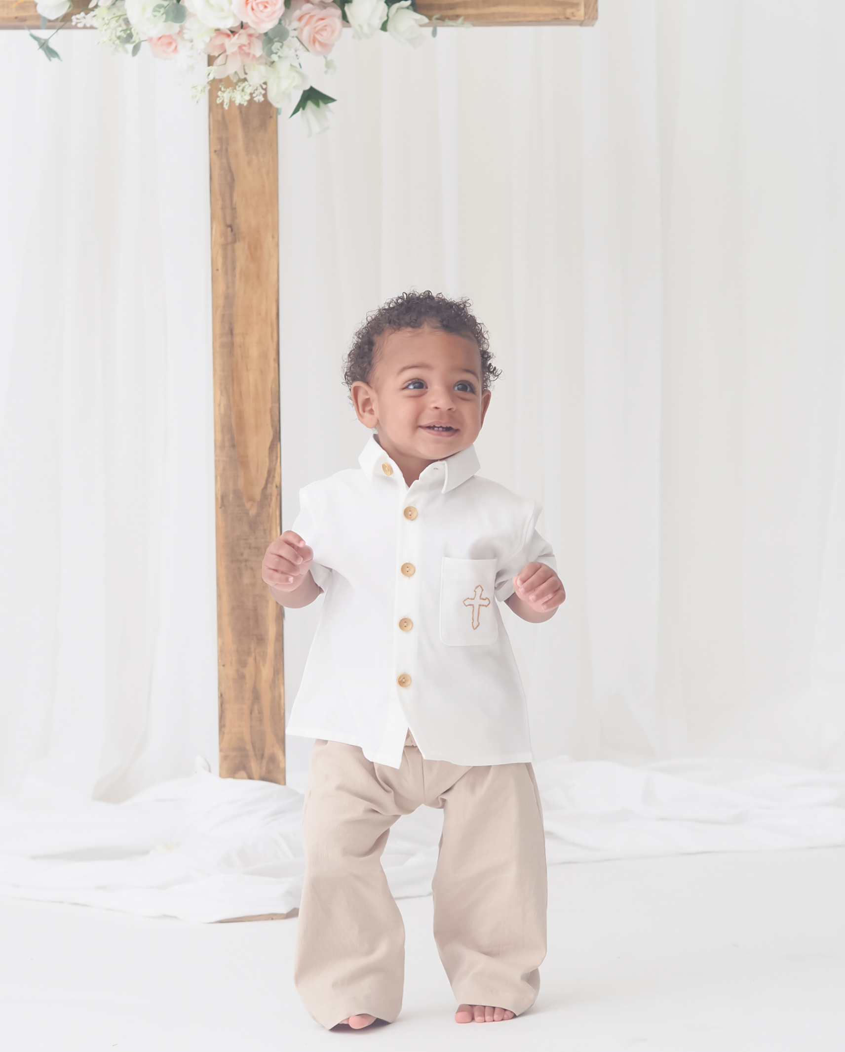 Linen Cross Boys Pant Set