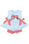 Girls Little Red Tractor Bloomer Set