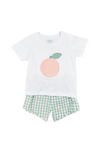 Boys Summer Peach Shorts Set