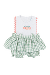 Girls Summer Peach Bloomer Set