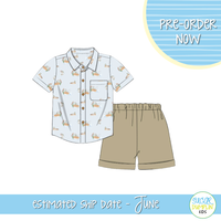 PO112: Mallard Boys Button Down Short Set