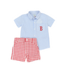 Boys RW&B Seersucker  Short Set