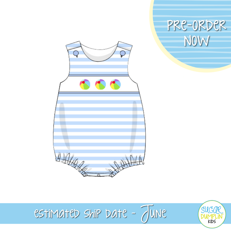 PO103: Smocked Beach Ball Boy Bubble