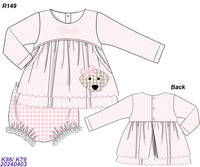 Pink Bitty Dot Pup Bloomer Set