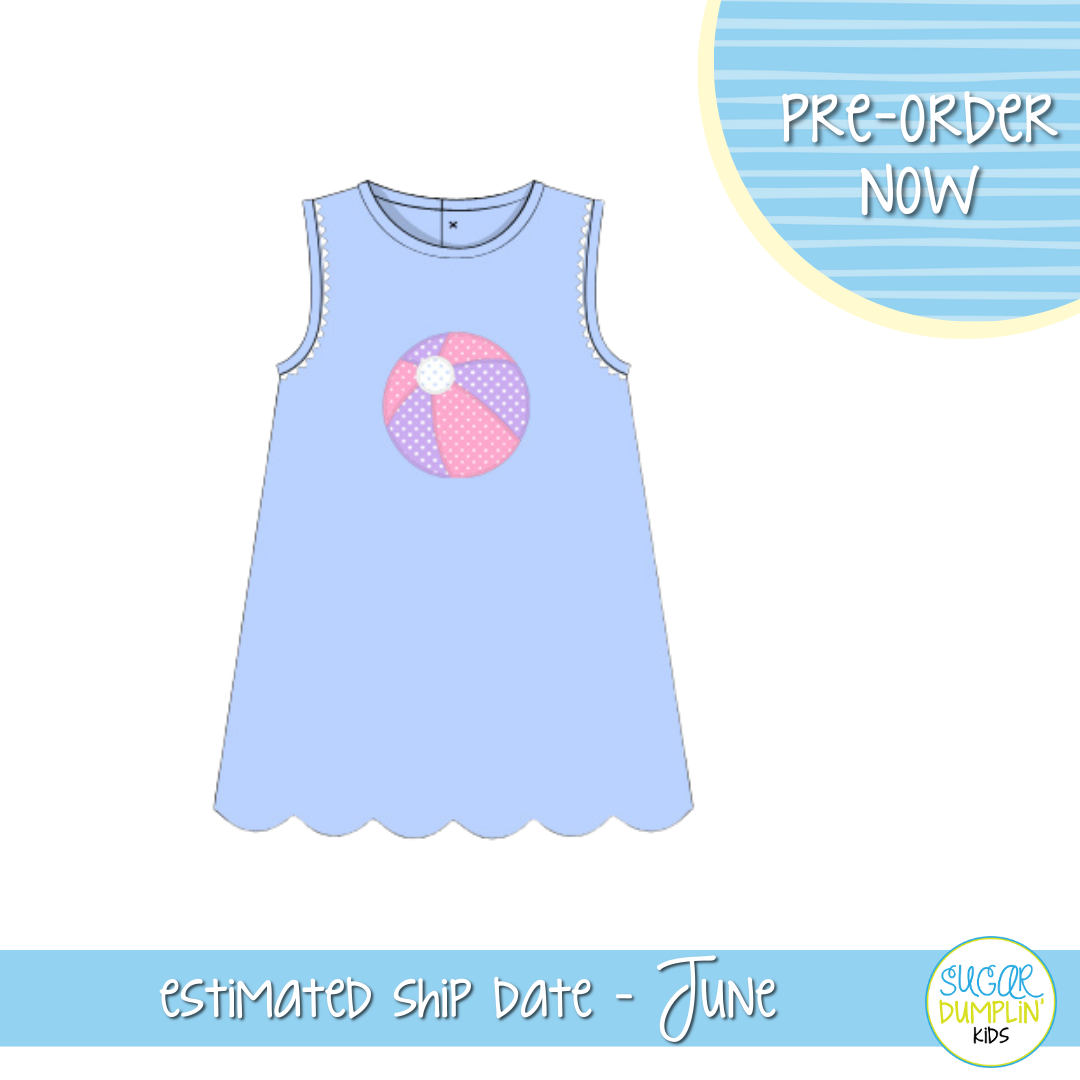 PO103: Beach Ball Fun Applique Dress