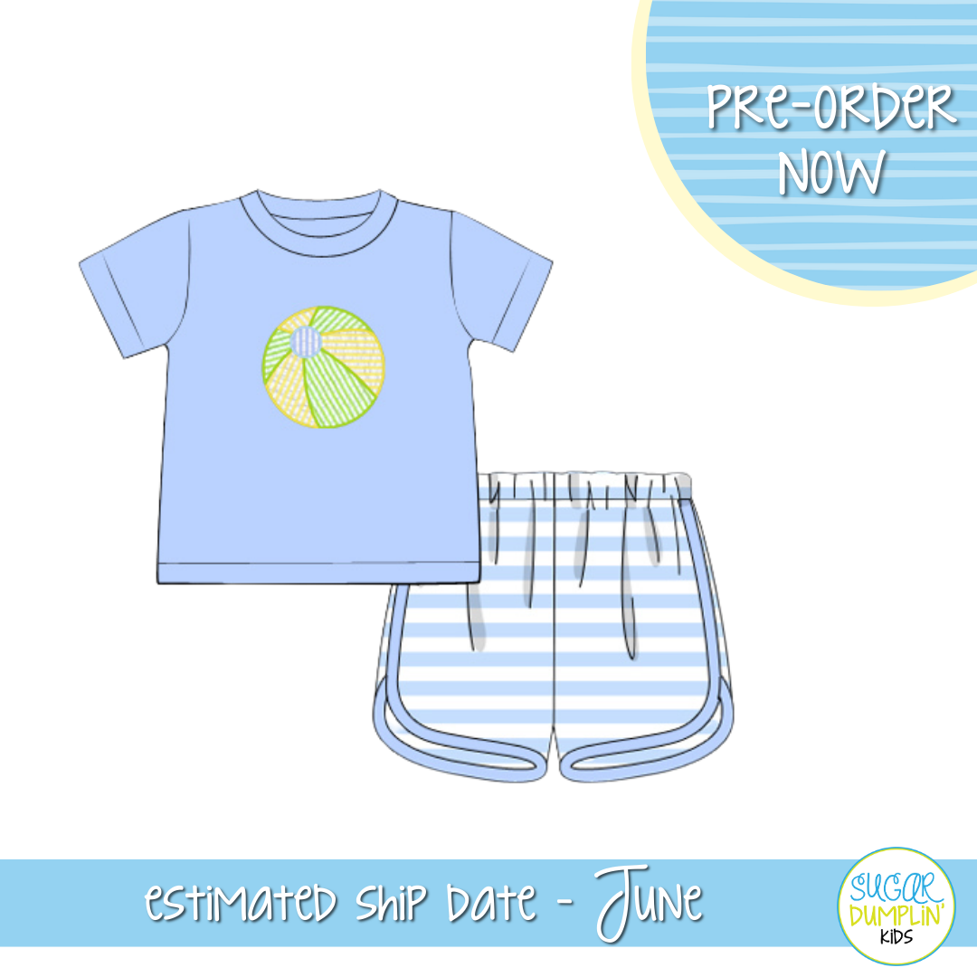 PO103: Beach Ball Fun Boy Short Set