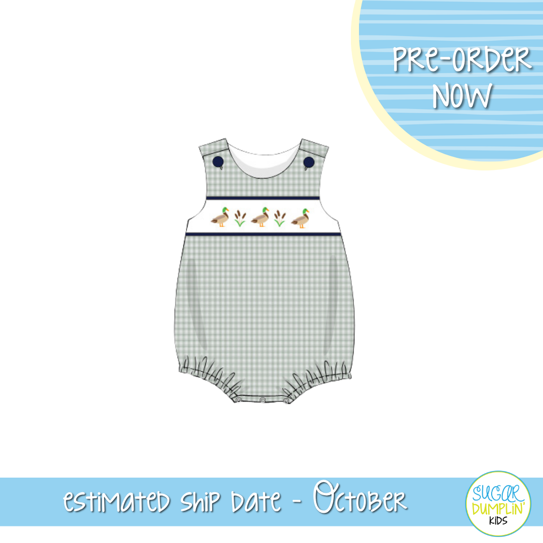 PO115: Smocked Mallard Boys Bubble