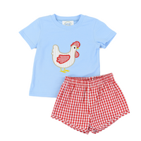 Chicken Applique Boys Short Set