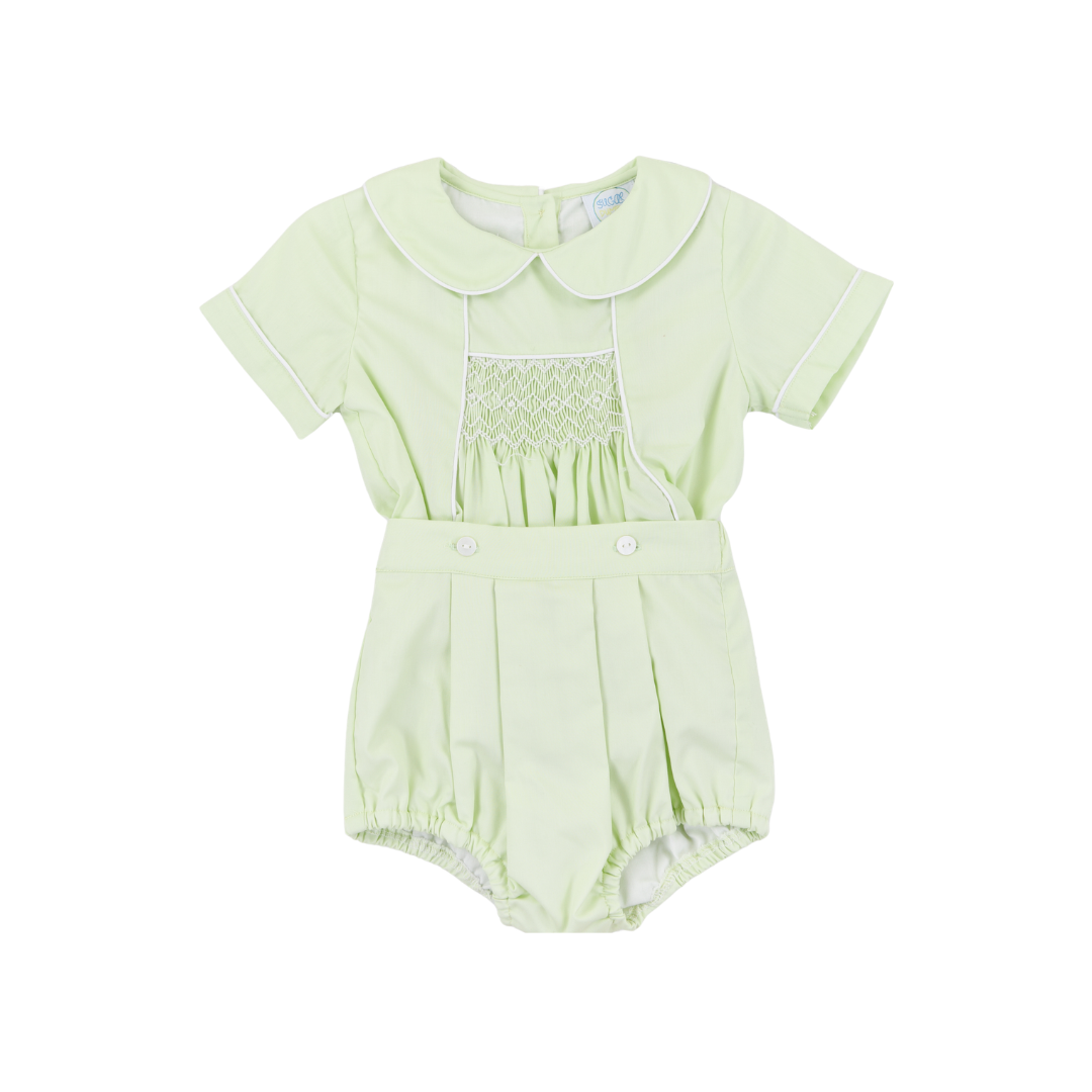 PO110: Elegant Smock Boys Bloomer Short Set