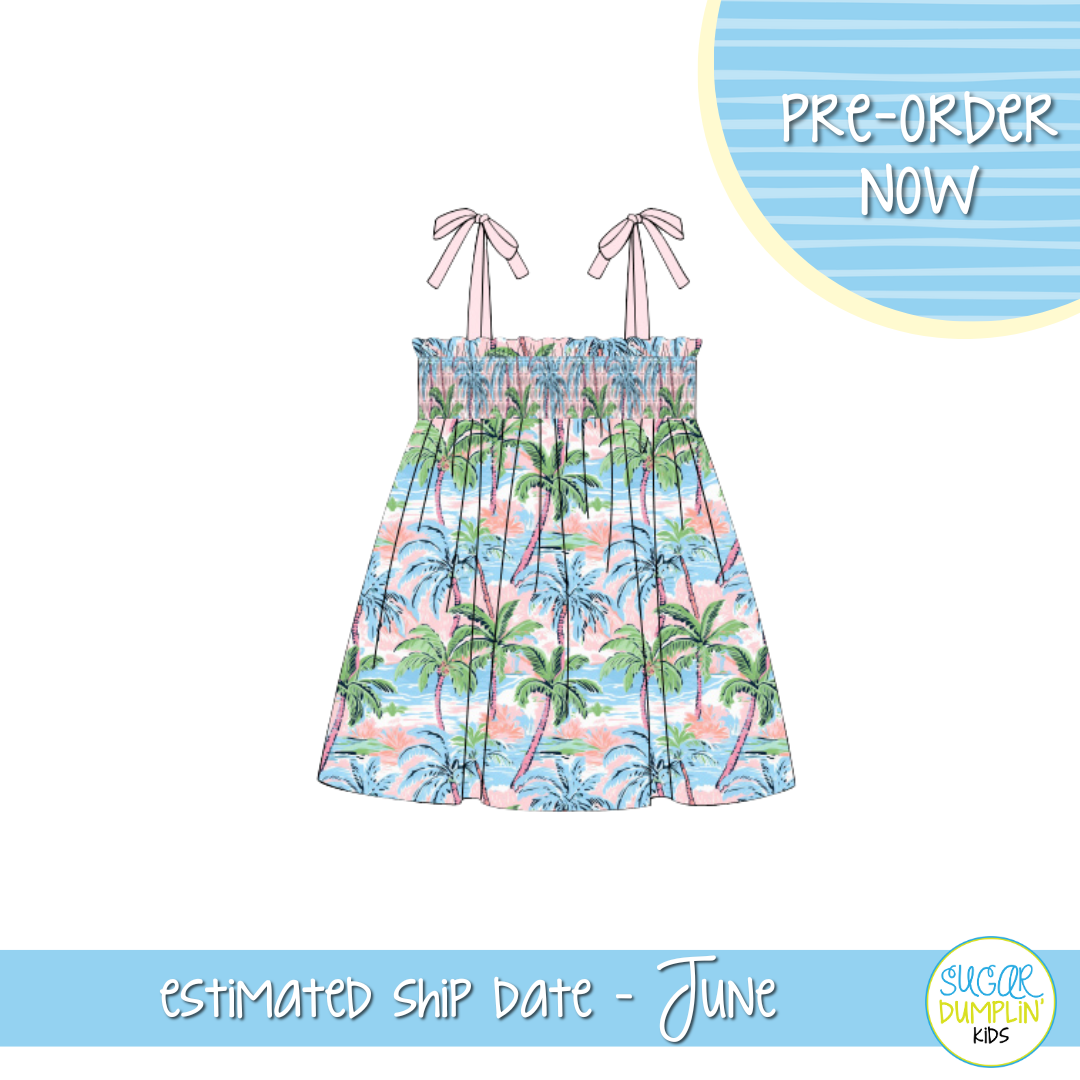 PO112: Caribbean Blues Girls Dress