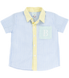 Spring Color Block Boys Button Down Shirt