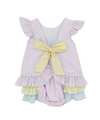 Spring Color Block Girls Bloomer Set