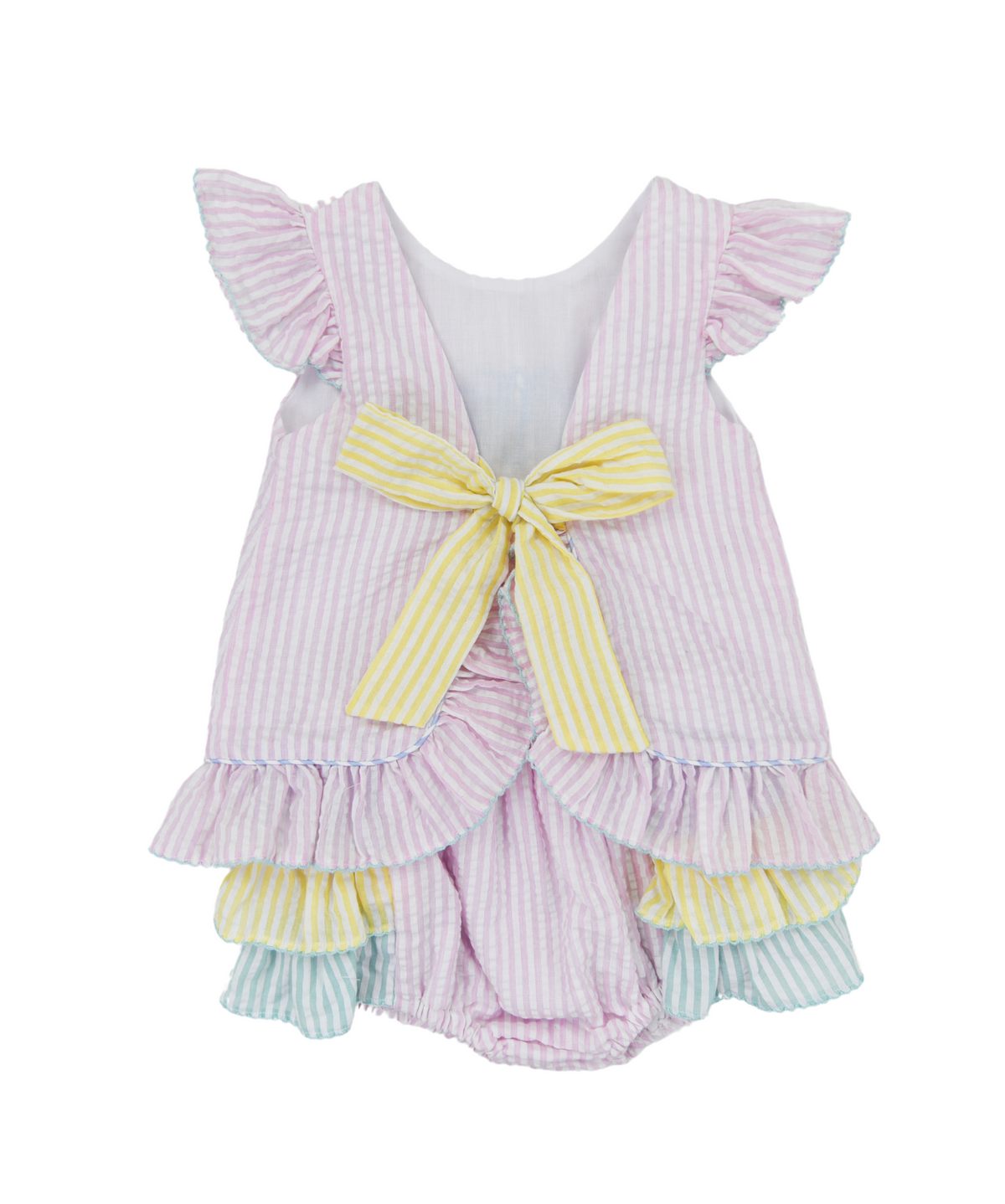 Spring Color Block Girls Bloomer Set