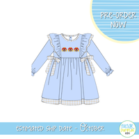 PO115: French Knot Turkey Girls Dress