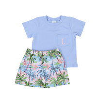 Boys Caribbean Blues Short Set