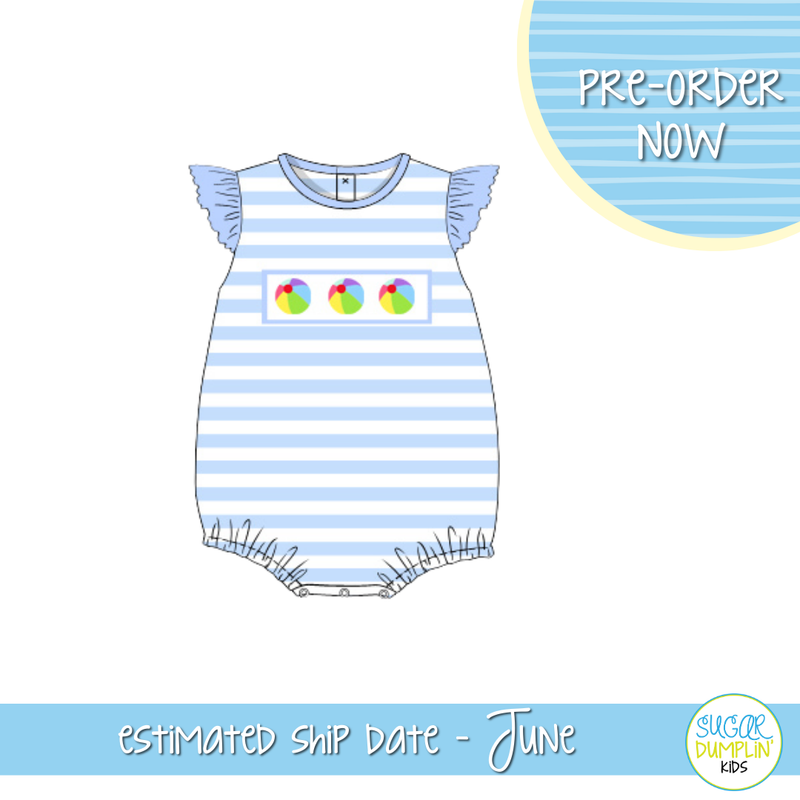 PO103: Smocked Beach Ball Girl Bubble