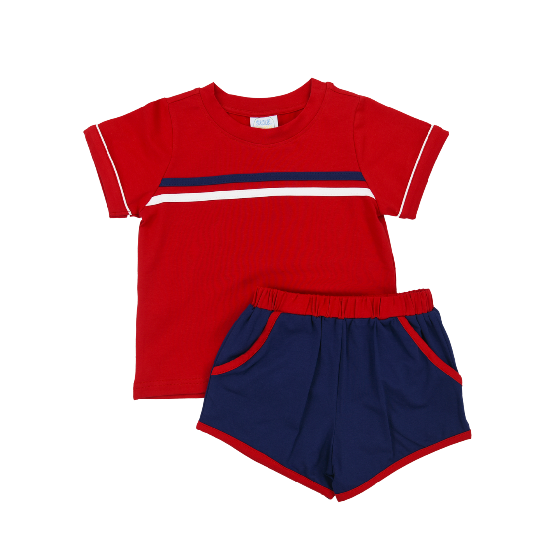 Boys Classic Patriotic  Short Set