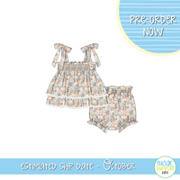 PO115: Fall Florals Girls Bloomer Set