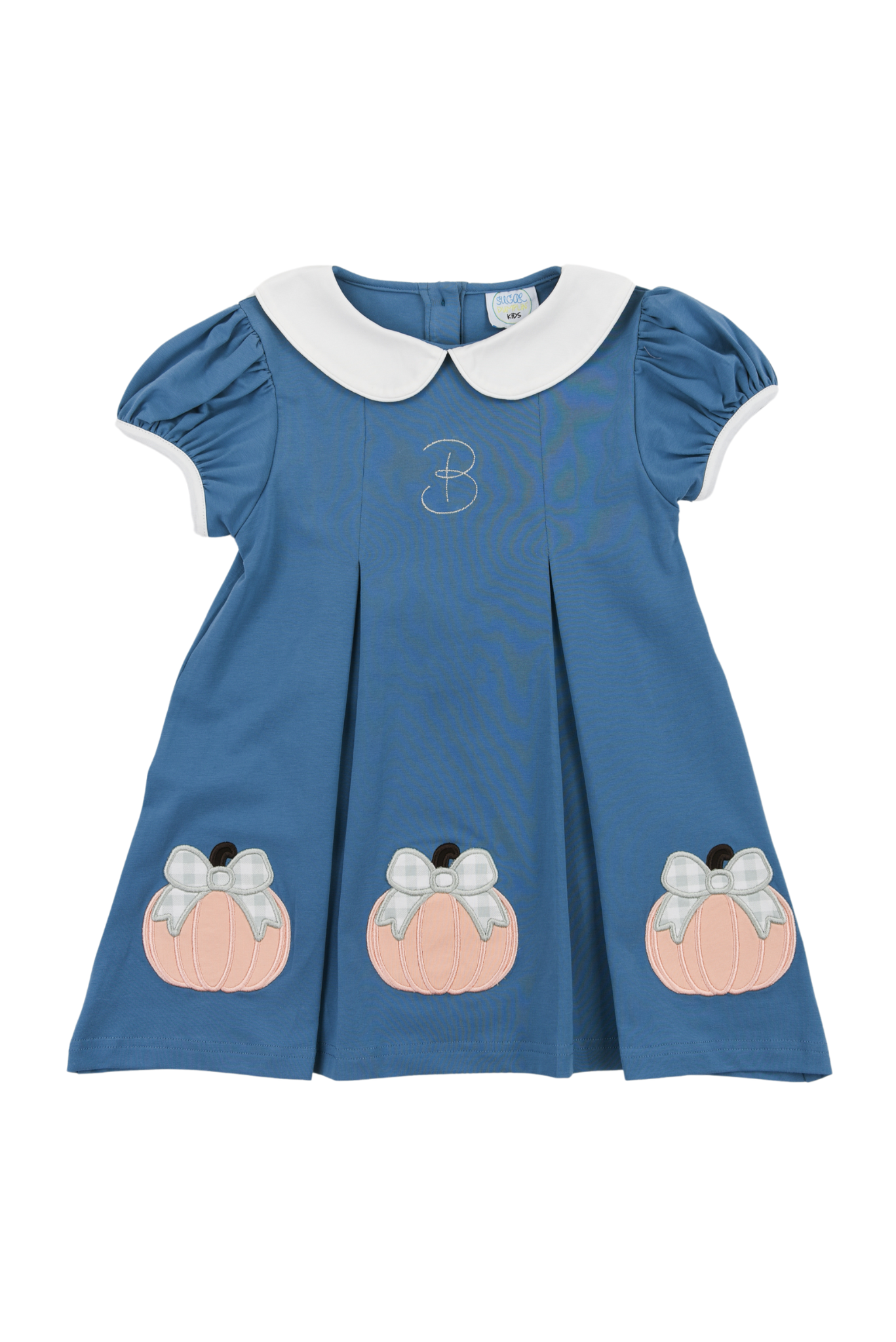 Girls Pumpkin Applique Dress