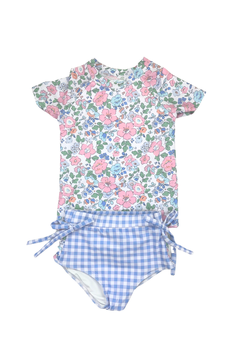 Girls Harlow Short Sleeve 2 Piece Swimsuit