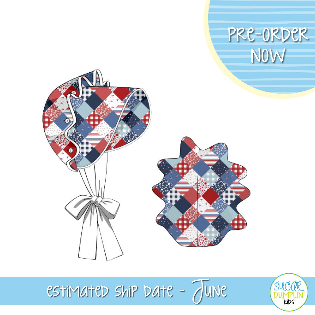 PO103: Patriotic Patchwork Bonnet