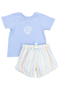 Elegant Pastels Boys Short Set