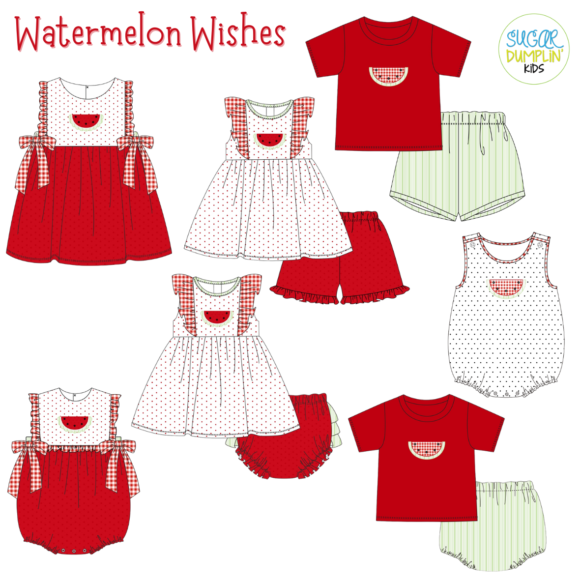 PO111: Watermelon Wishes Girls Dress