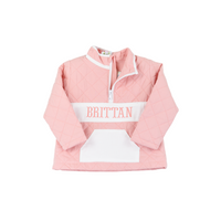 Cotton Candy Quilted Name Embroidered 1/2 Zip