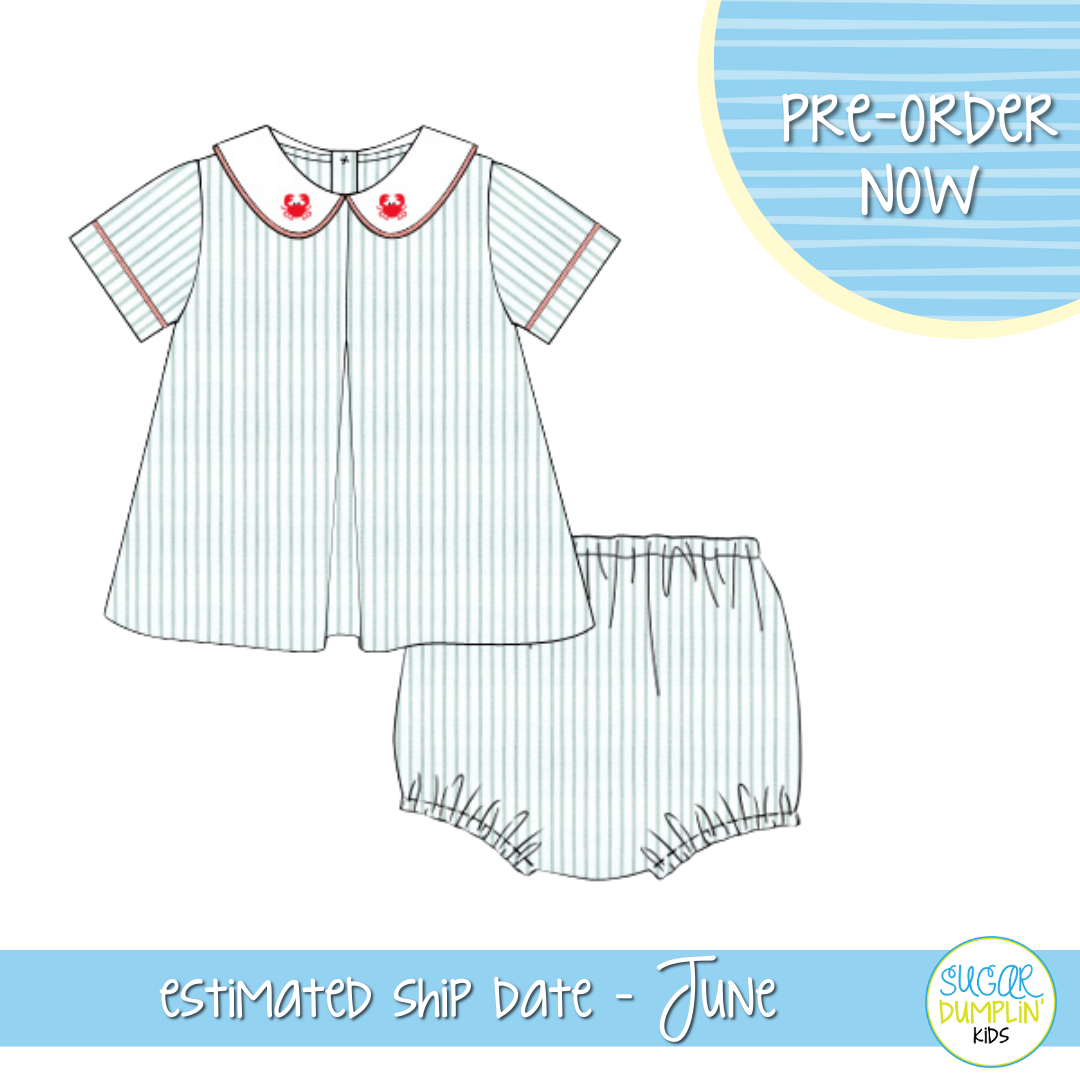 PO103: A Little Crabby Boy Diaper Set