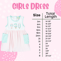 Girls French Knot Bunny and Egg Dress