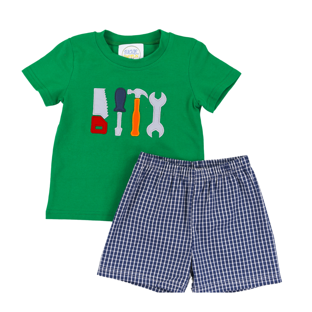 Tool Applique Boy Short Set