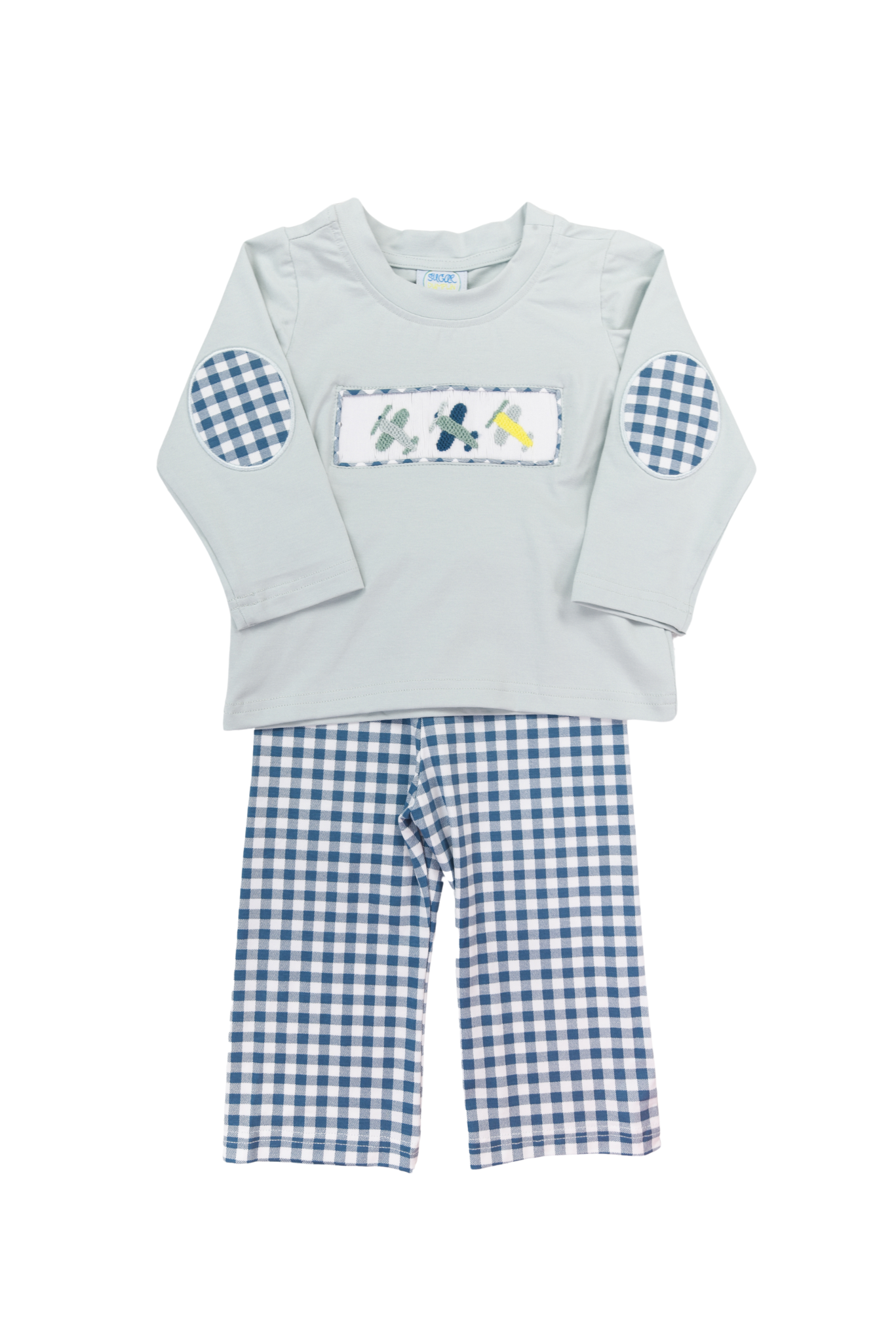 Airplane Smocked Boys Pant Set