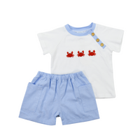 Boys Cute and Crabby Short Set