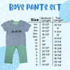 Airplane Smocked Boys Pant Set