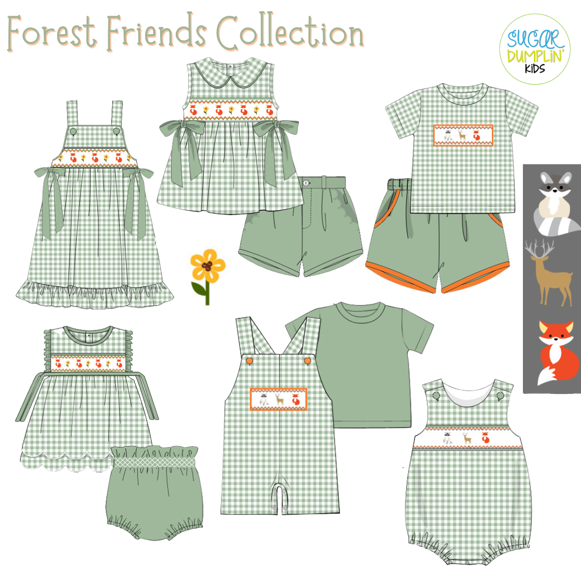 PO115: Forest Friends Collection Boys Short Set