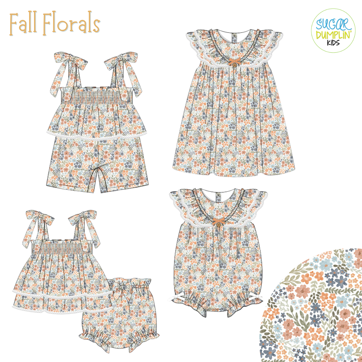 PO115: Fall Florals Girls Bubble