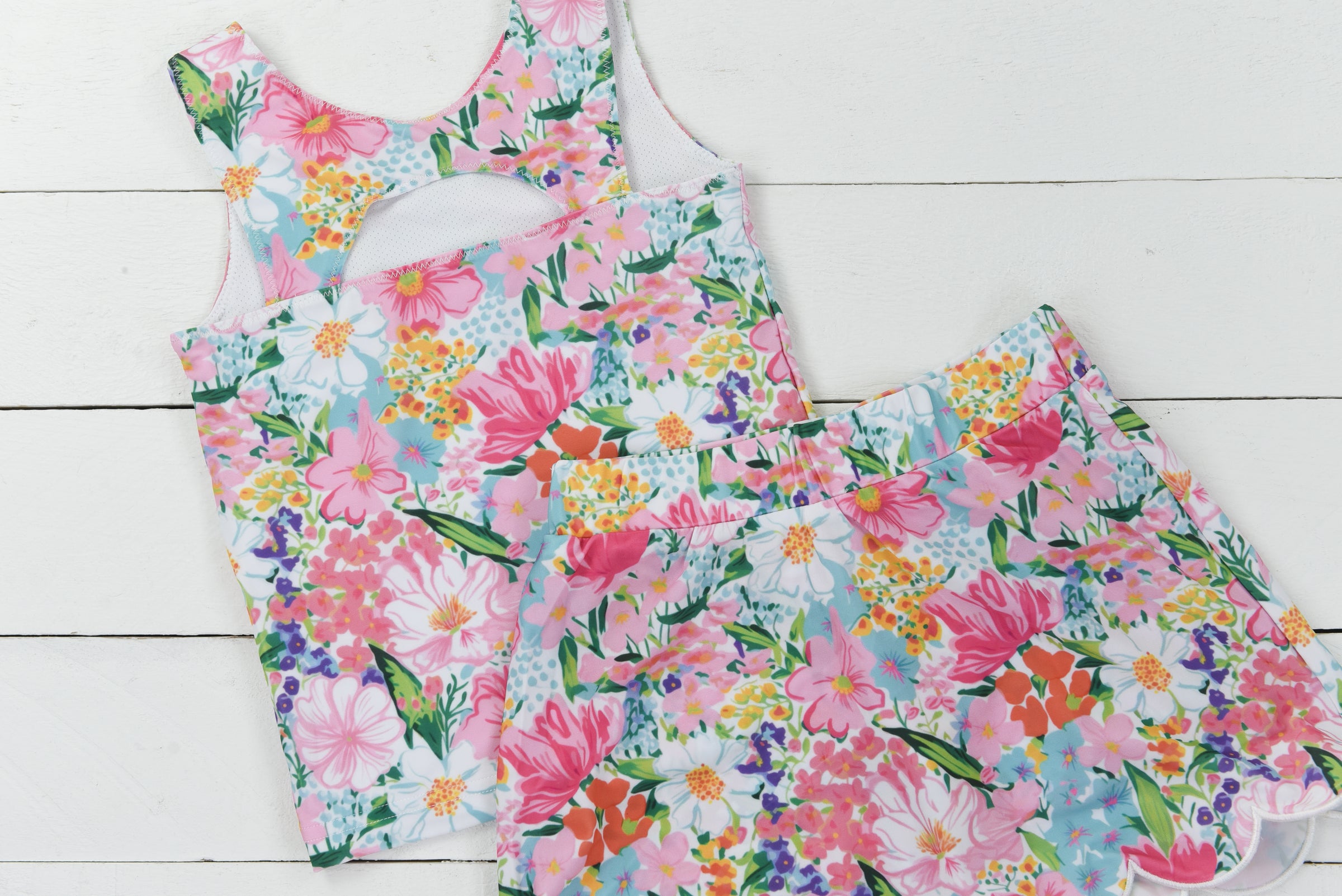 Fun Floral Athleisure Skort Set