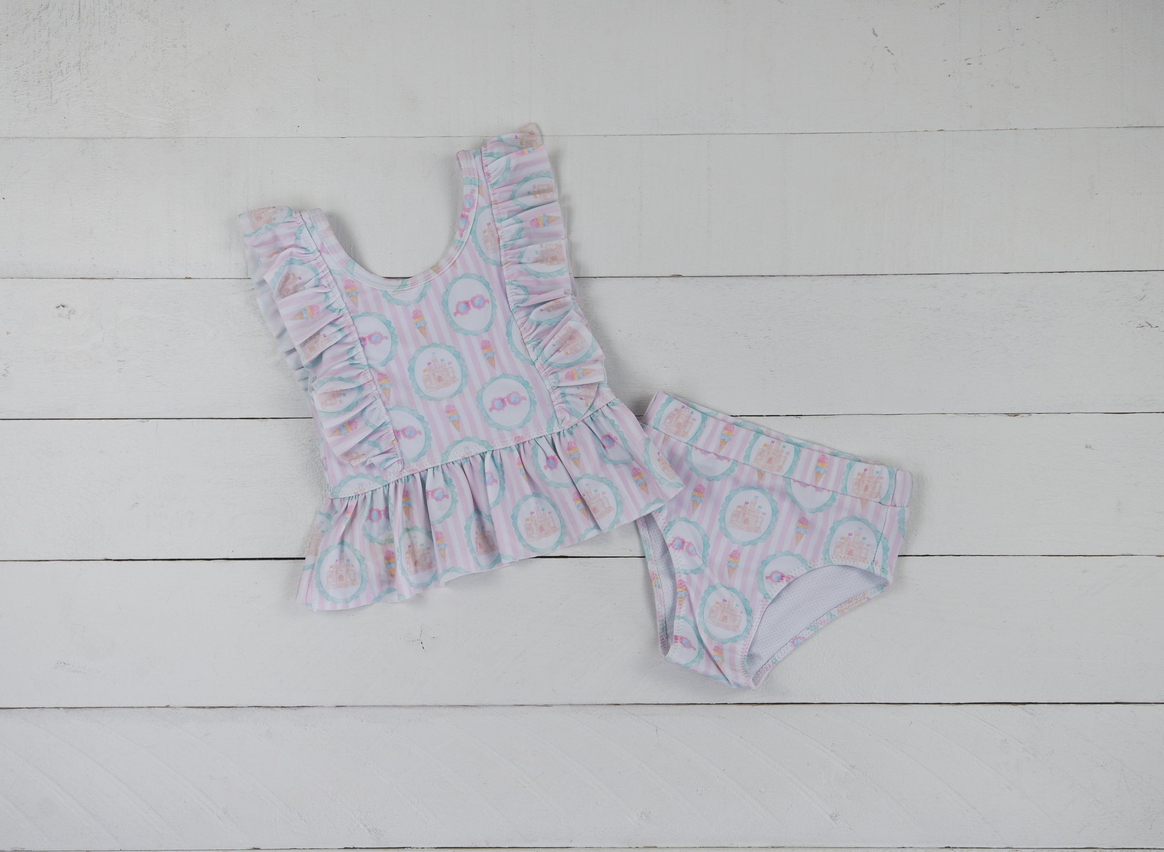 Beach Side Cutie Girls Two Piece Swimsuit