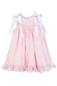 PO110: Linen Pink Girls Dress
