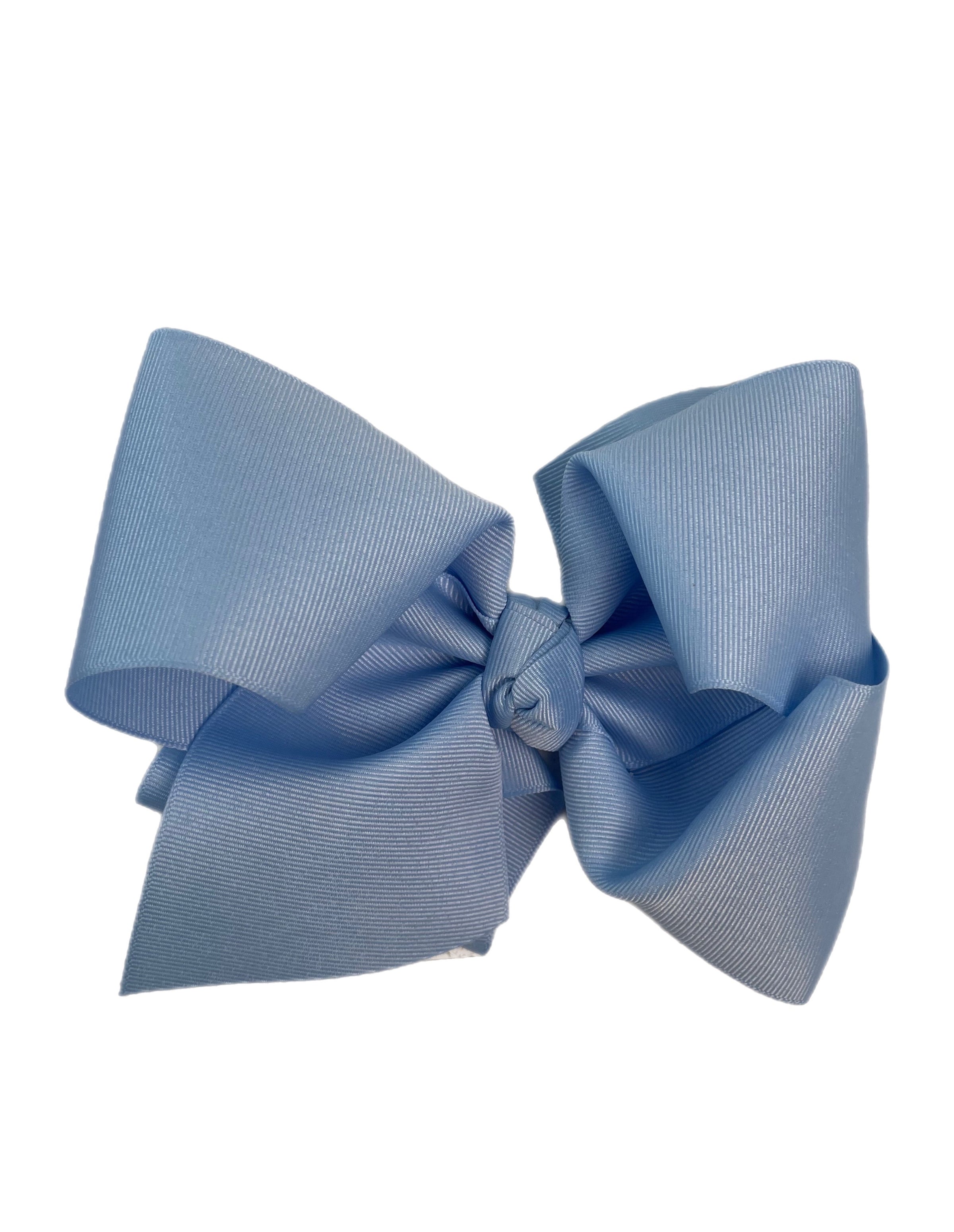 Huge Classic Grosgrain Girls Hair Bow- Millennial Blue