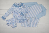 Smocked and Stripes Swim Boys Rashguard Set