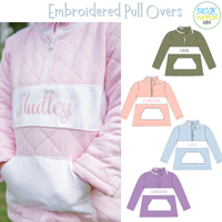 PO115: Boys Green Quilted Name Pullover