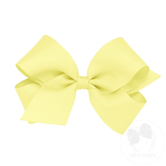 Lt- Yellow-Medium Classic Grosgrain Hair Bow