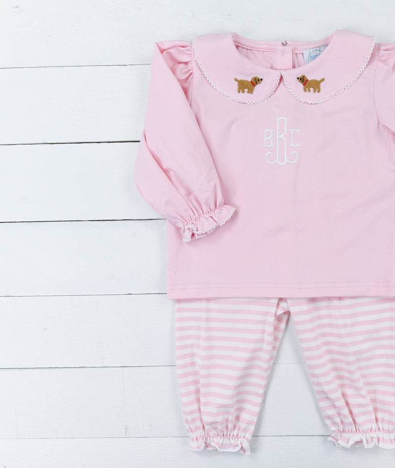 Precious Puppy Girls Knit Pant Set