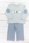 Airplane Smocked Boys Pant Set