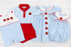 Boys Apple Applique Short Set